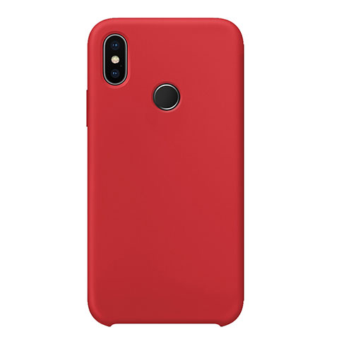 Silikon Hülle Handyhülle Ultra Dünn Schutzhülle 360 Grad Tasche für Xiaomi Mi 8 Rot