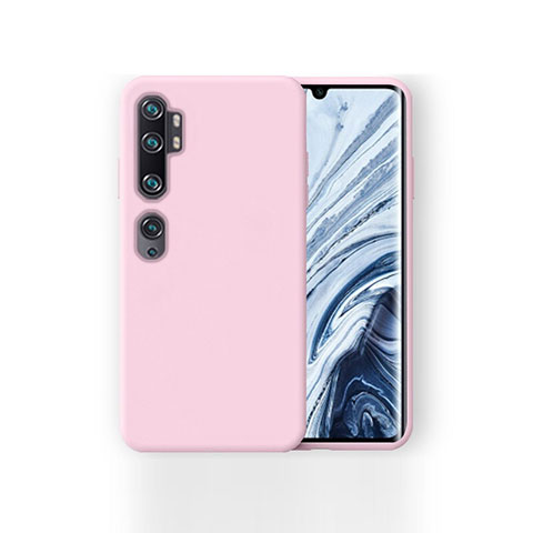 Silikon Hülle Handyhülle Ultra Dünn Schutzhülle 360 Grad Tasche für Xiaomi Mi Note 10 Pro Rosa