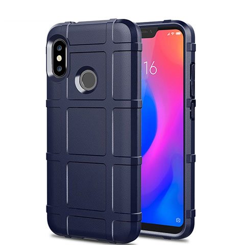 Silikon Hülle Handyhülle Ultra Dünn Schutzhülle 360 Grad Tasche für Xiaomi Redmi 6 Pro Blau