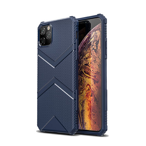 Silikon Hülle Handyhülle Ultra Dünn Schutzhülle 360 Grad Tasche G01 für Apple iPhone 11 Pro Max Blau