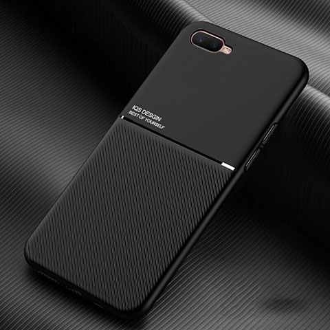 Silikon Hülle Handyhülle Ultra Dünn Schutzhülle 360 Grad Tasche L01 für Oppo K1 Schwarz