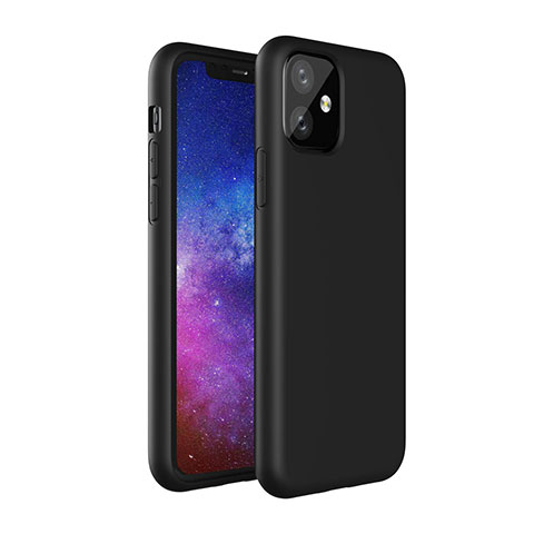 Silikon Hülle Handyhülle Ultra Dünn Schutzhülle 360 Grad Tasche S01 für Apple iPhone 11 Schwarz