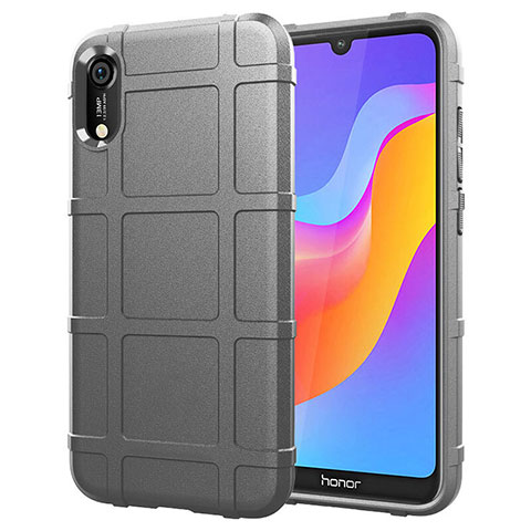 Silikon Hülle Handyhülle Ultra Dünn Schutzhülle 360 Grad Tasche S01 für Huawei Honor 8A Silber