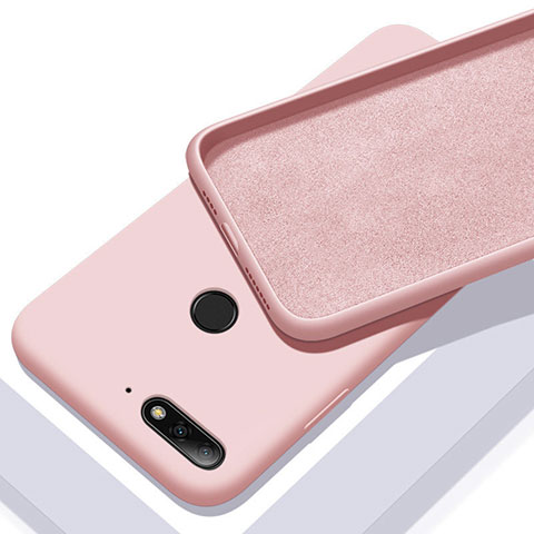 Silikon Hülle Handyhülle Ultra Dünn Schutzhülle 360 Grad Tasche S01 für Huawei Y6 (2018) Rosegold