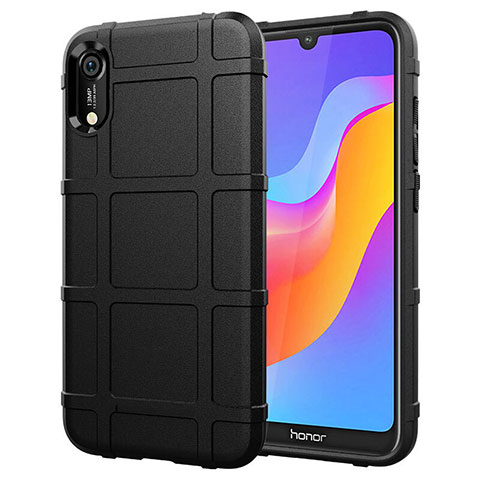 Silikon Hülle Handyhülle Ultra Dünn Schutzhülle 360 Grad Tasche S01 für Huawei Y6 Prime (2019) Schwarz