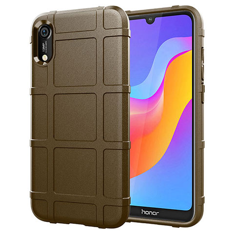 Silikon Hülle Handyhülle Ultra Dünn Schutzhülle 360 Grad Tasche S01 für Huawei Y6 Pro (2019) Braun