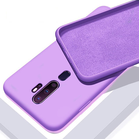 Silikon Hülle Handyhülle Ultra Dünn Schutzhülle 360 Grad Tasche S01 für Oppo A11X Violett