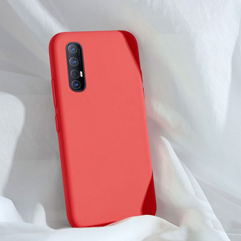 Silikon Hülle Handyhülle Ultra Dünn Schutzhülle 360 Grad Tasche S01 für Oppo Find X2 Neo Rot