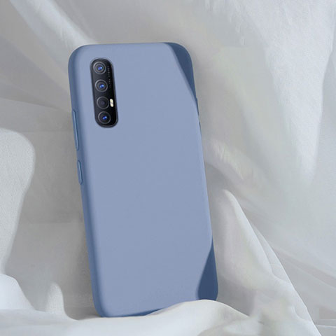 Silikon Hülle Handyhülle Ultra Dünn Schutzhülle 360 Grad Tasche S01 für Oppo Reno3 Pro Grau