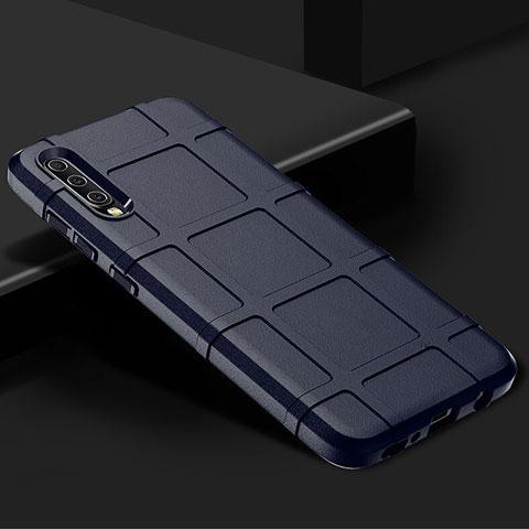 Silikon Hülle Handyhülle Ultra Dünn Schutzhülle 360 Grad Tasche S01 für Samsung Galaxy A70S Blau