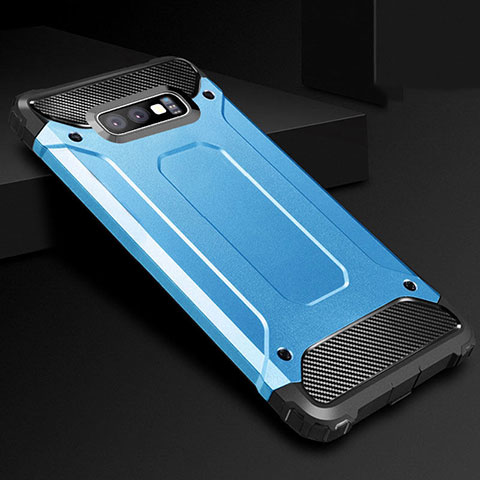 Silikon Hülle Handyhülle Ultra Dünn Schutzhülle 360 Grad Tasche S01 für Samsung Galaxy S10e Blau