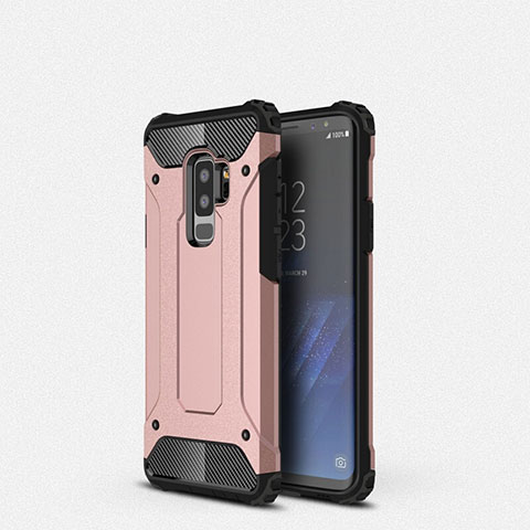 Silikon Hülle Handyhülle Ultra Dünn Schutzhülle 360 Grad Tasche S01 für Samsung Galaxy S9 Plus Rosegold