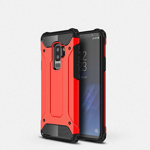 Silikon Hülle Handyhülle Ultra Dünn Schutzhülle 360 Grad Tasche S01 für Samsung Galaxy S9 Plus Rot