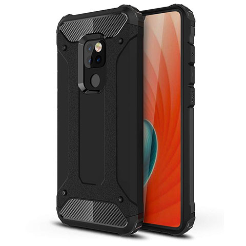 Silikon Hülle Handyhülle Ultra Dünn Schutzhülle 360 Grad Tasche S02 für Huawei Mate 20 Schwarz