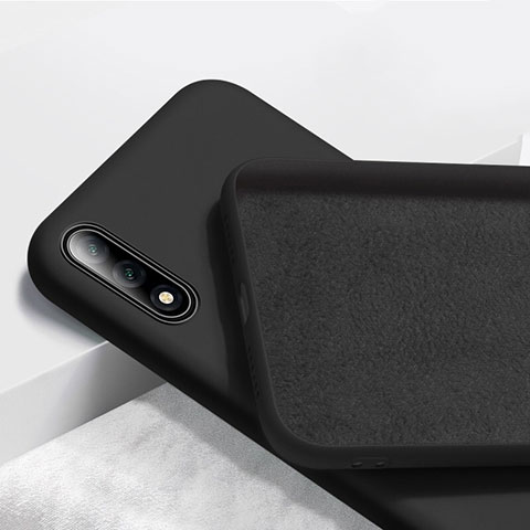 Silikon Hülle Handyhülle Ultra Dünn Schutzhülle 360 Grad Tasche S02 für Huawei P Smart Z (2019) Schwarz