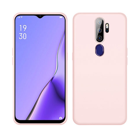 Silikon Hülle Handyhülle Ultra Dünn Schutzhülle 360 Grad Tasche S02 für Oppo A11 Rosa