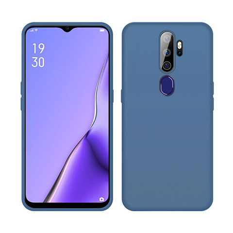 Silikon Hülle Handyhülle Ultra Dünn Schutzhülle 360 Grad Tasche S02 für Oppo A11X Blau