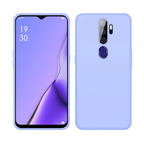 Silikon Hülle Handyhülle Ultra Dünn Schutzhülle 360 Grad Tasche S02 für Oppo A11X Violett