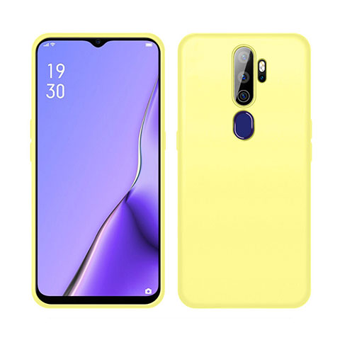 Silikon Hülle Handyhülle Ultra Dünn Schutzhülle 360 Grad Tasche S02 für Oppo A9 (2020) Gelb