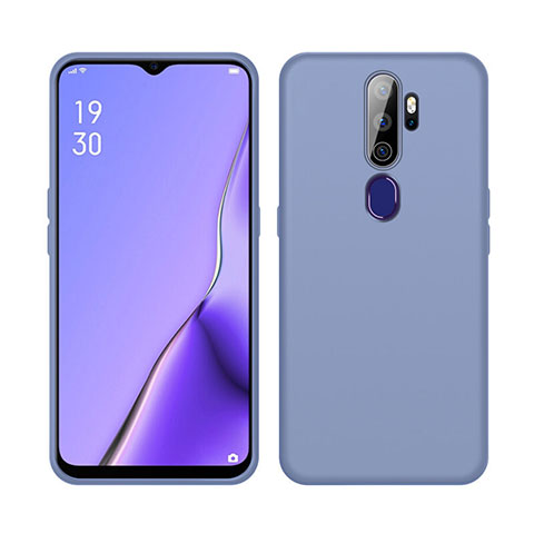 Silikon Hülle Handyhülle Ultra Dünn Schutzhülle 360 Grad Tasche S02 für Oppo A9 (2020) Grau