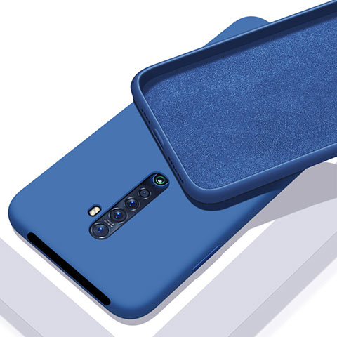 Silikon Hülle Handyhülle Ultra Dünn Schutzhülle 360 Grad Tasche S02 für Oppo Reno2 Blau