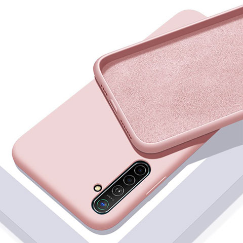 Silikon Hülle Handyhülle Ultra Dünn Schutzhülle 360 Grad Tasche S02 für Realme X2 Rosa