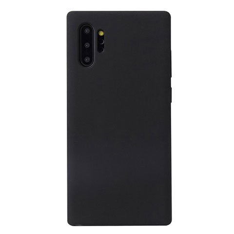 Silikon Hülle Handyhülle Ultra Dünn Schutzhülle 360 Grad Tasche S02 für Samsung Galaxy Note 10 Plus 5G Schwarz