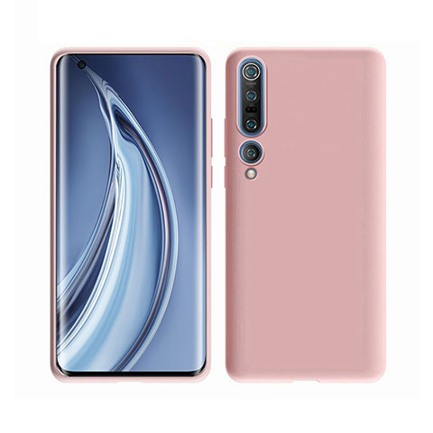 Silikon Hülle Handyhülle Ultra Dünn Schutzhülle 360 Grad Tasche S02 für Xiaomi Mi 10 Pro Rosa