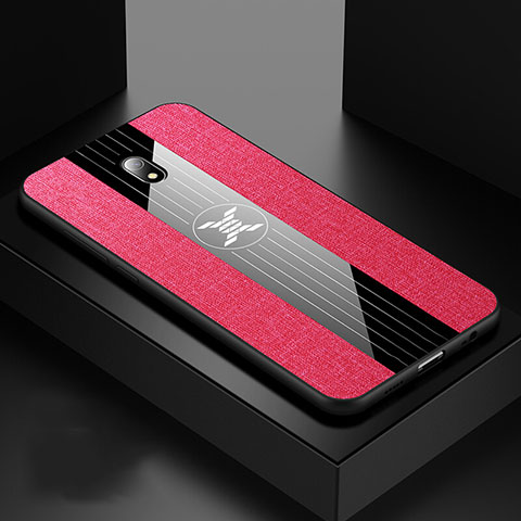 Silikon Hülle Handyhülle Ultra Dünn Schutzhülle 360 Grad Tasche S02 für Xiaomi Redmi 8A Rot