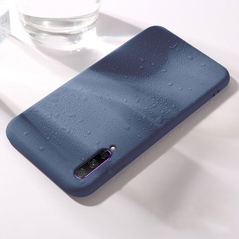 Silikon Hülle Handyhülle Ultra Dünn Schutzhülle 360 Grad Tasche S03 für Huawei P Smart Pro (2019) Blau