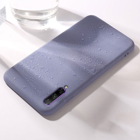 Silikon Hülle Handyhülle Ultra Dünn Schutzhülle 360 Grad Tasche S03 für Huawei P Smart Pro (2019) Violett