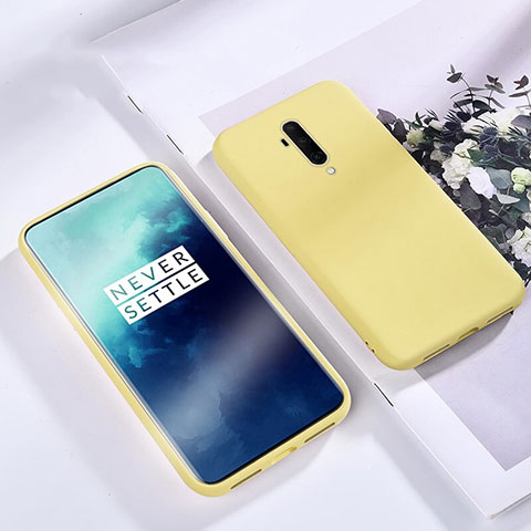 Silikon Hülle Handyhülle Ultra Dünn Schutzhülle 360 Grad Tasche S03 für OnePlus 7T Pro Gelb