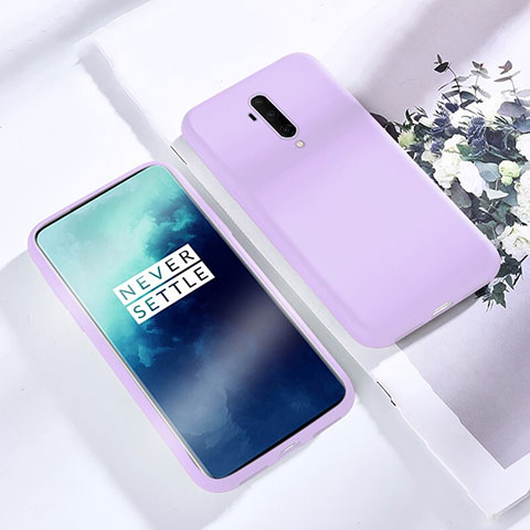 Silikon Hülle Handyhülle Ultra Dünn Schutzhülle 360 Grad Tasche S03 für OnePlus 7T Pro Violett