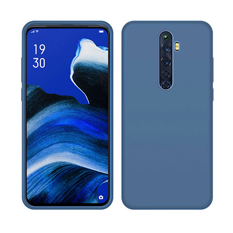 Silikon Hülle Handyhülle Ultra Dünn Schutzhülle 360 Grad Tasche S03 für Oppo Reno2 Z Blau