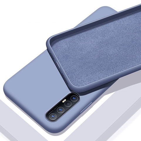 Silikon Hülle Handyhülle Ultra Dünn Schutzhülle 360 Grad Tasche S03 für Oppo Reno3 Pro Grau