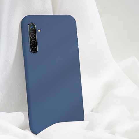 Silikon Hülle Handyhülle Ultra Dünn Schutzhülle 360 Grad Tasche S03 für Realme XT Blau