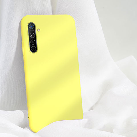 Silikon Hülle Handyhülle Ultra Dünn Schutzhülle 360 Grad Tasche S03 für Realme XT Gelb