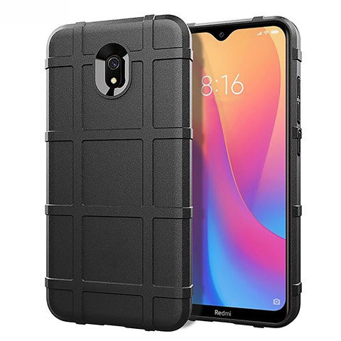 Silikon Hülle Handyhülle Ultra Dünn Schutzhülle 360 Grad Tasche S03 für Xiaomi Redmi 8A Schwarz