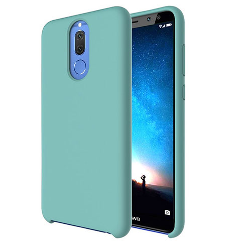 Silikon Hülle Handyhülle Ultra Dünn Schutzhülle 360 Grad Tasche S04 für Huawei Mate 10 Lite Cyan