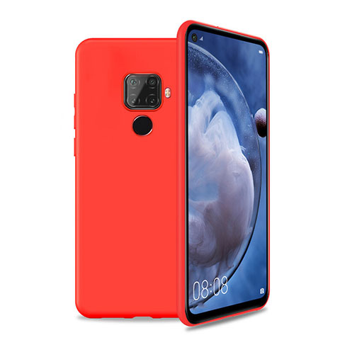 Silikon Hülle Handyhülle Ultra Dünn Schutzhülle 360 Grad Tasche S04 für Huawei Mate 30 Lite Rot