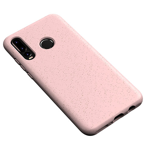 Silikon Hülle Handyhülle Ultra Dünn Schutzhülle 360 Grad Tasche S04 für Huawei P30 Lite New Edition Rosegold