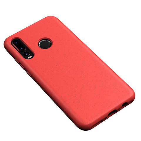 Silikon Hülle Handyhülle Ultra Dünn Schutzhülle 360 Grad Tasche S04 für Huawei P30 Lite XL Rot