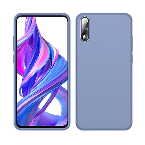 Silikon Hülle Handyhülle Ultra Dünn Schutzhülle 360 Grad Tasche S04 für Huawei Y9 Prime (2019) Grau