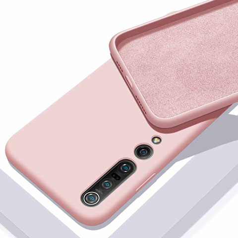 Silikon Hülle Handyhülle Ultra Dünn Schutzhülle 360 Grad Tasche S04 für Xiaomi Mi 10 Pro Rosa