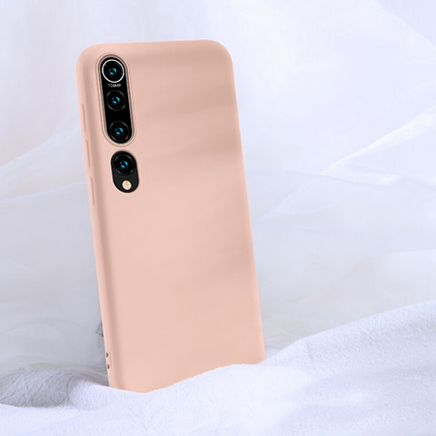 Silikon Hülle Handyhülle Ultra Dünn Schutzhülle 360 Grad Tasche S04 für Xiaomi Mi 10 Rosa