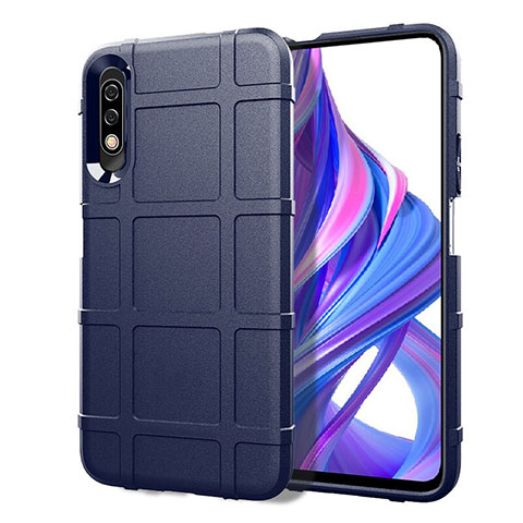 Silikon Hülle Handyhülle Ultra Dünn Schutzhülle 360 Grad Tasche S05 für Huawei Honor 9X Blau