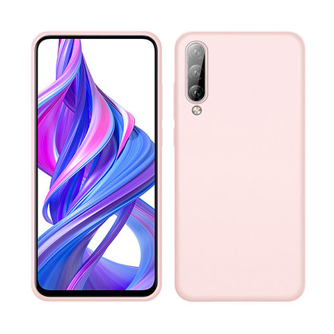 Silikon Hülle Handyhülle Ultra Dünn Schutzhülle 360 Grad Tasche S05 für Huawei Honor 9X Pro Rosa