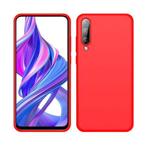 Silikon Hülle Handyhülle Ultra Dünn Schutzhülle 360 Grad Tasche S05 für Huawei P Smart Pro (2019) Rot