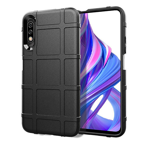 Silikon Hülle Handyhülle Ultra Dünn Schutzhülle 360 Grad Tasche S05 für Huawei P Smart Z (2019) Schwarz