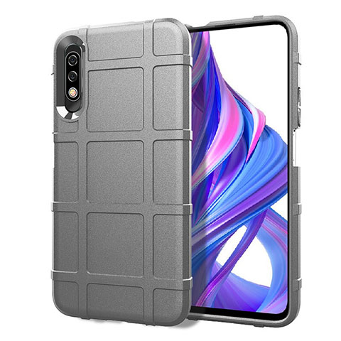 Silikon Hülle Handyhülle Ultra Dünn Schutzhülle 360 Grad Tasche S05 für Huawei Y9 Prime (2019) Grau